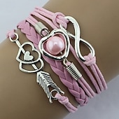 voordelige Trendy sieraden-Dikke ketting Liefde Modieus Gepersonaliseerde Legering Armband sieraden blauw / Wit / Blozend Roze Voor Dagelijks Lahja Feestdagen