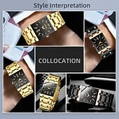 Χαμηλού Κόστους Ρολόγια Quartz-Ρολόι ανδρικό, λουράκι από ανοξείδωτο ατσάλι, λατινικοί αριθμοί, μεγάλο καντράν υψηλής ευκρίνειας, οθόνη ημερολογίου, πολυλειτουργικό, πολυτελές ανδρικό ρολόι, τέλειο δώρο για γενέθλια φίλων,