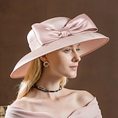 abordables Fascinateurs &amp; Chapeaux-Chapeaux Coiffure Sergé uni Chapeau melon / cloche Chapeau de Soleil Mariage Saint-Valentin Kentucky Derby Course de Chevaux Melbourne Cup Glamour Élégant &amp; Luxueux Romantique Avec Papillon Épissage