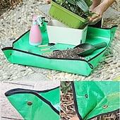 cheap Plant Care Accessories-6pcs Heavy-Duty Waterproof Folding Garden Mat with 3 Thickened Plant Care Cloths &amp; 3 Foldable Mats, Suitable for Indoor/Outdoor Use, Gardening, Repotting, Bonsai, Space-Saving Durable Design