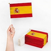 preiswerte Zubehör und Hüte-Fußball-Weltmeisterschaft 2026 Fahne Handflagge Spanien Ventilator Cosplay Kinder Erwachsene Unisex Maskerade Party Fußballspiel Fußballveranstaltung Verkleiden