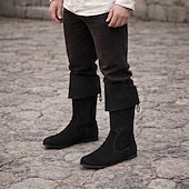 voordelige Schoenen-Middeleeuws Renaissance Schoenen Laarzen Piraat Krijger Viking Kostuum Voor heren Viking Piraat Halloween Carnaval Prestatie LARP Ren Faire Volwassenen Schoenen