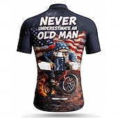 cheap Men's Jerseys-America's 250th Anniversary Independence Day American Independence Day Men Cycling Jersey American US Flag Short Sleeve Bike Jersey Top with 3 Rear Pockets UV Resistant Quick Dry With Pockets Front