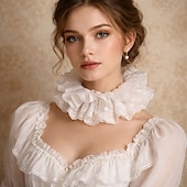 cheap Accessories and More-Rococo Victorian Renaissance Elizabethan Ruffle Collar Nobleman Noblewoman Fancy Dress Unisex Halloween Carnival Performance LARP Ren Faire Adults' Collar
