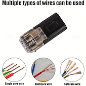 abordables Bases de lámparas y conectores-Conector de enchufe de doble cable con hebilla de bloqueo, conectores rápidos de cable con bloqueo ignífugo, adecuados para reparaciones de emergencia, cableado doméstico y automotriz, fáciles de