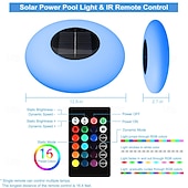 preiswerte Unterwasserlampen-1 Packung schwimmende Solar-Poolleuchten mit mehrfarbigen LEDs, wasserdichte Gartenleuchten für den Außenbereich
