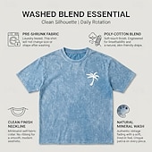 olcso Patrióta 250 pólók-Férfi Amerikai amerikai zászló Sas Póló Ásványi mosópóló Rövid ujjú póló Savas mosás Terített nyak Ing Vintage Retro Hazafias Hétköznapi Utazás Vakáció Medence Bíbor Szürke Nyár Tavasz Ruházat M L XL