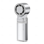 abordables Ventilateurs portables-Ventilateur portable avec plaque de refroidissement, 9000 mAh, affichage numérique, 100 vitesses réglables, mini ventilateur pliable avec cordon, ventilateur turbo haute vitesse pour femmes et hommes,