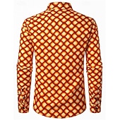 economico Cime-Retrò Vintage Anni '70 Camicia Disco Geometrico Psichedelico Costume Per uomo Halloween Carnevale Festival Musicale Parata dell'Orgoglio Mese dell'orgoglio Adulti Camicia