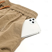 abordables Bermudas estilo casual-Hombre Activo Pantalón Corto Cargo Pantalón corto Pantalones cortos casuales Pantalón corto deportivo Bolsillo Cintura elástica Puro Plano Un Color Secado rápido Deportes Longitud de la rodilla
