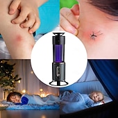 halpa Bug zapper-Hyttyssammutin ulkokäyttöön, hyttyssammutin ulkokäyttöön ja sisäkäyttöön LED-valolla, ladattava hyttyssammutin kärpästen tappaja, lentävien hyönteisten salamurtaja ulkokäyttöön, ulkopinta abs-muovista