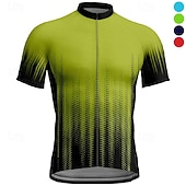 economico Maglie da uomo-Per uomo Maglia da Ciclismo Sfumatura Manica Corta Bicicletta Maglietta Maglia con 3 tasche posteriori Mountain Bike MTB Asciugatura Rapida Design Anatomico Assorbente Traspirante Gli sport Nero
