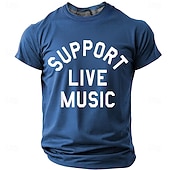  Voor heren Muziek Grappig jargon T-shirt Korte mouw T-shirt 3D-afdrukken Strakke ronde hals Overhemd Modieus Dagelijks Dagelijks Straat Rood Zomer Lente Kleding S M L XL XXL XXXL