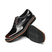 abordables Chaussures de Costume Classiques-Chaussures habillées Oxford pour homme, en cuir noir et marron, à lacets, bout rapporté, idéales pour les mariages, le bureau, les réunions, les banquets, les cérémonies du marié, l'église et les soirées élégantes.
