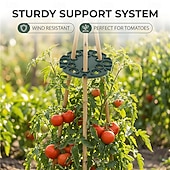 levne pribor za njegu biljaka-6/12 ks držáků na podpěry rostlin - cenově dostupné plastové zahradní spojovací disky pro popínavé rostliny, nastavitelný mřížkový kroužek pro rajčata, okurky, květiny - robustní stabilizátor pro