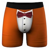 preiswerte Retro Vintage &amp; Ethik-Herren Kostüm Falsches Kragen- und Anzugdesign Dehnbare Boxershorts Badeshorts Boxer-Badeshorts Lustig Lässig Heim Strandurlaub Elastischer Bund Feuchtigkeitsableitend Atmungsaktive Unterwäsche