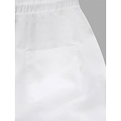 economico retrò-Per uomo Pantaloni di Lino Pantaloni Estivi Coulisse Elastico in vita Bottone laterale Semplice Confortevole Traspirante Lunghezza intera Casuale Quotidiano All'aperto Vacanza Classico Nero Bianco