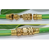 abordables Arrosage et irrigation-2 jeux de raccords rapides pour tuyau d'arrosage, en laiton massif robuste de 3/4 pouce, raccords universels étanches pour une connexion facile du tuyau d'arrosage