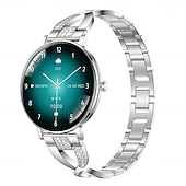 baratos Smartwatch-Relógio inteligente exclusivo Goddess com tela redonda AMOLED HD de 1,32 polegadas, ultrafino e leve de 7,5 mm, a melhor opção de presente para namorada, monitoramento de frequência cardíaca e