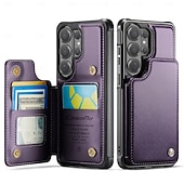 cheap 2026 Samsung Galaxy S26 Series-Phone Case For Samsung Galaxy S26 S26 Ultra Plus Wallet Case Flip Cover with Stand Holder Card Slot Shockproof Retro TPU PU Leather
