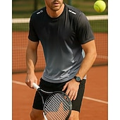 billiga Herrskjorta-Herr Grafisk Sportset Skjortor &amp; Shorts Tennisset 2 Kort ärm Svettavvisande Fuktabsorberande Andningsfunktion Tennis Golf Pickleball Röd Blå Grön Tenniskläder
