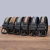 abordables Ceintures pour homme-Homme Ceinture Toile Streetwear Contemporain Loisir Rayure Bleu Noir Quotidien Extérieur Ceinture Taille