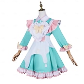 baratos Fantasias Anime-Ternos de Empregadas Anime Vestidos Roupa Baile de Máscara Trajes de cosplay Dia Das Bruxas Anime Expo Perucas Ocasiões Especiais Para Mulheres Adulto