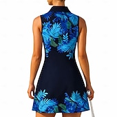 economico Abbigliamento Tennis da donna-Per donna Floreale Motivo Floreale Abito da tennis Abito sportivo Senza Maniche Cerniera Floreale Traspirante Pallavolo Tennis Golf Colletto Polo Collo con zip Vestito Giallo Rosso Blu Abbigliamento