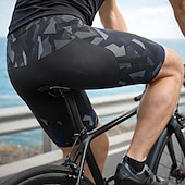 זול מכנסי רכיבה על אופניים-בגדי ריקוד גברים גיאומטרי מכנסי כביש קצרים לאופניים מכנס קצר לרכיבה מכנסי אופניים אופניים מכנסיים קצרים תחתיות גזרה צרה ספורט 3D לוח ייבוש מהיר דחיסה תומך זיעה אפור כהה ביגוד בגדי רכיבת אופניים