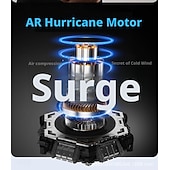 abordables Ventilateurs-Ventilateur de cou portable - Ventilateur de cou rotatif - Ventilateur rafraîchissant rechargeable USB-C, 3 vitesses, design sans pales mains libres, idéal pour les tentes et les activités de plein