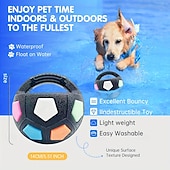 economico Giocattoli Interattivi-1 palla giocattolo per cani in TPR resistente, interattiva e squittente, per digrignare i denti &amp;addestramento, razza media consigliata, non necessita di batteria