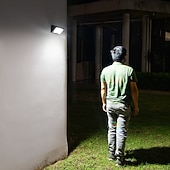 abordables Appliques d'extérieur-Applique murale solaire intelligente d'extérieur avec détecteur de mouvement, étanche IP65, 22 LED, 4 modes d'éclairage, lampe décorative pour jardin, cour, clôture, mur, villa, porche