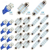 economico Faretti a LED-Kit di 24 lampadine a LED per interni auto, set da 194 T10 DE3175 578, lampadine da 31 mm e 42 mm, luci di ricambio per interni auto, luci targa, luci laterali, luci di svolta, luci del bagagliaio