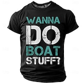 voordelige Grappige T-shirts voor mannen-Heren T-shirt met retro nautische, boot- en watersportprint, distressed graphic, regular fit, geschikt voor het leven aan het meer of op het strand. Designer kleding in de maten S, M, L, XL, XXL en
