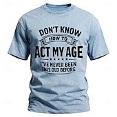  gli uomini non sanno come comportarsi la mia età non sono mai stato così vecchio prima slogan divertente umoristico lavaggio acido vintage streetwear maglietta grafica manica corta abbigliamento