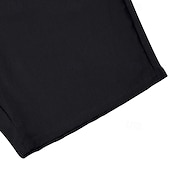 cheap Holiday-Men's Shorts Linen Shorts Summer Shorts Beach Shorts Drawstring Elastic Waist Buttons Plain Solid Comfort Breathable Knee Length Daily Outdoor Beach Vacation Fashion Black White Inelastic