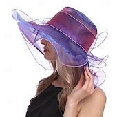 preiswerte Fascinators &amp; Hüte-Derby Hut Kirchenhut Kentucky Derby Hut Dame Edelfrau Kostüm Damen Derby Ascot Pferderennfestival Erwachsene Hut Frühling &amp; Sommer