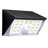abordables Appliques d'extérieur-Applique murale solaire intelligente d'extérieur avec détecteur de mouvement, étanche IP65, 22 LED, 4 modes d'éclairage, lampe décorative pour jardin, cour, clôture, mur, villa, porche