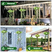 economico Luci paesaggistiche-Luci solari da giardino sospese per primavera ed estate, 66 LED realistici con fiori e rampicanti, decorazioni per esterni impermeabili IP65 per giardino, patio e recinzione, accensione automatica 8-12 ore, regalo per la mamma