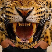 preiswerte Jungen 3D Tiere-Jungen 3D Grafik Tiermotiv Leopard Sweatshirt Pullover Langarm 3D-Druck Frühling Herbst Aktiv Mode Streetwear Kinder 4-12 Jahre Rundhalsausschnitt Lässig Täglich Outdoor Normale Passform