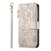 cheap 2026 Samsung Galaxy S26 Series-Phone Case For Samsung Galaxy S26 S26 Plus S26 Ultra Wallet Case Flip Cover with Stand Holder Zipper with Wrist Strap Tree Retro TPU PU Leather