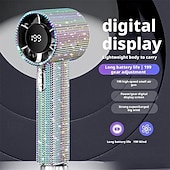 levne Větráky-ruční ventilátor s kamínky, přenosný ventilátor, ruční osobní chladicí zařízení, cool gadgety, LED displej, dobíjecí, pro dovolenou, turistiku, muže, ženy, cestování, venkovní, kempování