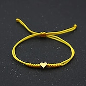 economico Gioielli di tendenza-Corda intrecciato Amore Moda Personalizzato Lega Gioielli braccialetto Nero / Giallo / Rosa Per Quotidiano Regalo Ferie