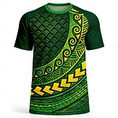 ieftine Tricouri și topuri de alergare-Bărbați Tricou de fotbal Geometric Aztec Brazilia Topuri pulover Tricou sport Vară Manșon scurt Casual De Atletism Spandex UPF 50 Uscare rapidă Confortabil la umezeală Respirabil Turneu Fotbal