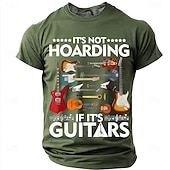 economico T-shirt Grafiche di Musica e Strumenti-Per uomo Chitarra Gergo divertente Maglietta Manica Corta maglietta Stampa 3D Girocollo Camicia Moda Quotidiano Quotidiano Streetwear Blu Rosso Estate Primavera Abbigliamento S M L XL XXL XXXL