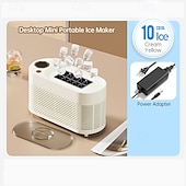 Недорогие Бытовая техника-Миниатюрный портативный льдогенератор, настольный, быстрое приготовление льда за 10-15 минут, 8 твердых кубиков льда за цикл, компактный, небольшой, быстродействующий льдогенератор для дома, офиса,