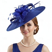 economico Fascinatori-Fascinator Tessuto Matrimonio Compleanno Elegante Vintage Carino Con Piuma Floreale Copricapo Copricapo