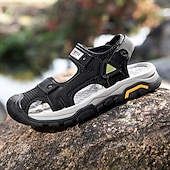 cheap Outdoor Sandals-Men's Outdoor Hiking Sandals – Adjustable Strap Sport Sandals with Breathable Mesh and Durable Sole, Perfect for Summer Travel, Beach Adventures and Outdoor Activities