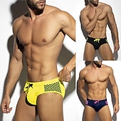 preiswerte Badehosen &amp; Boardshorts-Herren Badeshorts Badehose Badehosen Patchwork Punkt Kordelzug Schnelltrocknend Elastisch Atmungsaktiv Unterteile Surfen Wassersport Schwimmen Sommer