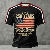 billige Patriotiske 250 T-skjorter-4. juli 2026 250. minnedag Menns patriotiske Patriot US Flag T-skjorte casual